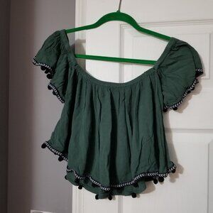 Japna Green Crop Top